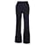 Victoria Beckham Flared Trousers in Navy Blue Cotton  ref.1294667