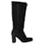 Gucci GG Supreme Shearling-Lined Knee-High Boots in Black Suede  ref.1294672