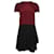 Miu Miu Burgundy & Black Two Tone Dress Dark red  ref.1294725