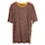Fendi T-shirt en coton monogramme marron avec bordure jaune  ref.1294737