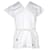 Hermès Weißes Baumwolltop mit geflochtenem Ledergürtel Baumwolle  ref.1294744