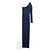 Yigal Azrouel Spitzen-Schulter-Jersey-Abendkleid Marineblau - Ansicht 3