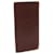 CARTIER Long Wallet Leather Wine Red Auth 67507  ref.1294990