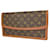 Louis Vuitton Pochette Dame Brown Cloth  ref.1295943