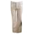 Autre Marque Chanel beige / Pantalon en denim métallisé argenté Coton  ref.1296069