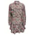 Autre Marque Chufy Navy Blue Multi Floral Button Front Dress Pink Cotton  ref.1296080