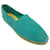 Loro Piana Turquoise Suede Espadrille Flats Green  ref.1296093