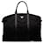 Bolsa para roupas preta Prada Saffiano com acabamento Tessuto Preto Couro  ref.1296130