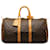 Keepall marrón con monograma de Louis Vuitton 45 Bolsa de viaje Castaño Cuero  ref.1296143