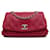 Bolsa de ombro com aba curvada Chanel vermelha em couro de bezerro acolchoado Vermelho  ref.1296155