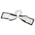 Elastico per capelli con fiocco CC in seta Chanel bianco  ref.1296158