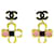 Boucles d'oreilles Chanel CC Blooming Push Back dorées Or jaune  ref.1296169