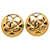 Gold Chanel CC Clip On Earrings Golden Gold-plated  ref.1296170
