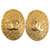 Pendientes de clip Chanel CC dorados Chapado en oro  ref.1296171