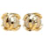 Pendientes de clip con diamantes de imitación Chanel CC dorados  ref.1296173