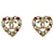 Brincos de coração Chanel pérola cristal CC em ouro Dourado  ref.1296174