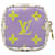 Purple Louis Vuitton Monogram Giant Porte Monet Cube Coin Pouch Cloth  ref.1296179