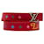Cintura rossa Louis Vuitton Monogram New Wave Rosso Pelle  ref.1296180