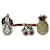 Gucci-Fruchtanhänger aus künstlichen Perlen und Kristallen zwischen dem Fingerring Metallisch  ref.1296239