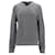 Suéter masculino Tommy Hilfiger de algodão texturizado com decote em V em algodão cinza  ref.1296245