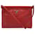 Autre Marque Bolso de hombro vintage de cuero rojo en relieve Roja  ref.1296251