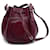 Cartier Vintage Burgundy Leather Drawstring Bucket Shoulder Bag Dark red  ref.1296254