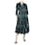 Autre Marque Black and green wool belted dress - size UK 10  ref.1296369