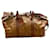 MCM Vicetos Logogram Boston Bag PVC Leather 2way Marrom Couro  ref.1296398
