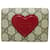 Gucci Brown GG Supreme Heart Bifold Wallet Beige Cloth Cloth  ref.1296448