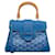 Goyard Blue Mini Goyardine Saigon Leather Cloth Pony-style calfskin Cloth  ref.1296457