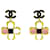 Chanel Gold CC Blooming Push Back Earrings Golden Metal Gold-plated  ref.1296458