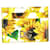 Dolce & Gabbana Tarjetero con estampado de girasoles de D&G en cuero amarillo  ref.1296527