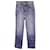 Khaite Abigail Splatter Paint Straight-Leg Ankle Jeans in Light Blue Cotton  ref.1296544