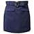 Autre Marque Alexa Chung Minirock mit aufgesetzten Taschen aus marineblauer Baumwolle  ref.1296556
