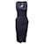 Vivienne Westwood Anglomania Vestido midi de terciopelo fruncido Virginia en viscosa negra Negro Fibra de celulosa  ref.1296569