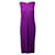 Pleats Please Issey Miyake Robe midi plissée à col rond en polyester violet  ref.1296582