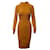 Proenza Schouler Heavy Rib Long Sleeve Midi Dress in Yellow Viscose Cellulose fibre  ref.1296588