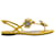 Miu Miu – Verzierte, flache Sandalen aus gelbem Leder  ref.1296589