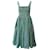 Autre Marque Molly Goddard Kayla Shirred Gingham Midi Dress in Green Cotton  ref.1296597