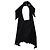 Marques Almeida One-Shoulder-Top mit Schleife aus schwarzer Baumwolle - Ansicht 3