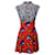 Miu Miu Miumiu Mini Floral Dress in Multicolor Silk Multiple colors  ref.1296612