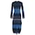 Robe longue en maille rayée Chloé en laine bleue  ref.1296617