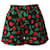 Ganni Rose Print Shorts in Black Cotton  ref.1296625