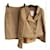 Chanel Skirt suit Beige Golden Silk Cotton Wool  ref.1296700