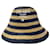 PRADA  Crochet bucket hat baltic natural Beige Navy blue Straw  ref.1296760