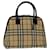 BURBERRY Nova Check Hand Bag Coated Canvas Beige Auth 68020 Cloth  ref.1296829