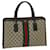 GUCCI GG Supreme Web Sherry Line Hand Bag PVC Beige Red Green 010 378 auth 68036  ref.1296870