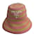 Prada Crochet bucket hat Pink Beige Straw  ref.1296879