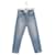 Mother Straight cotton jeans Blue  ref.1296924
