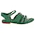 Chanel Sapatos de sandália de couro Verde  ref.1297044